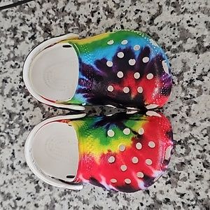 Tie dye crocs